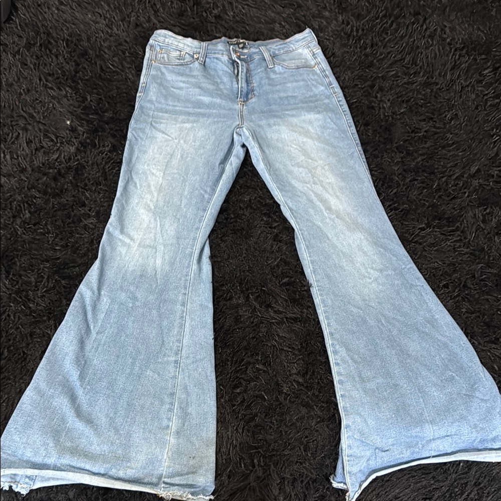 Fashion Nova Light Blue Wide Leg Jeans